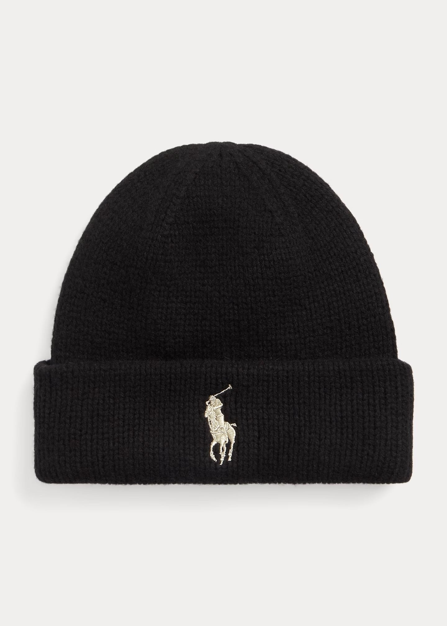 Bonnet Ralph Lauren noir en laine