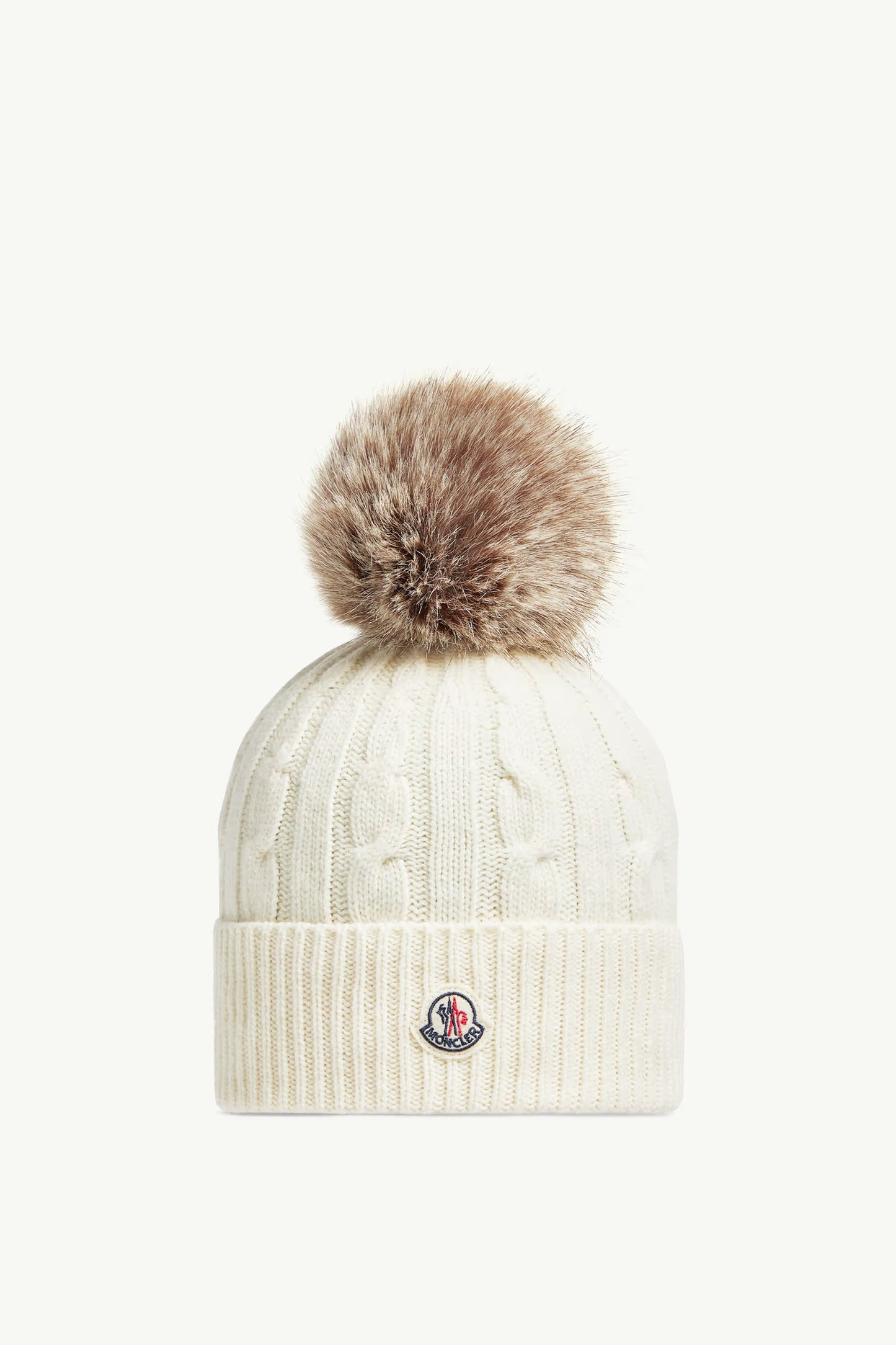 Moncler Bonnet avec pompon Blanc