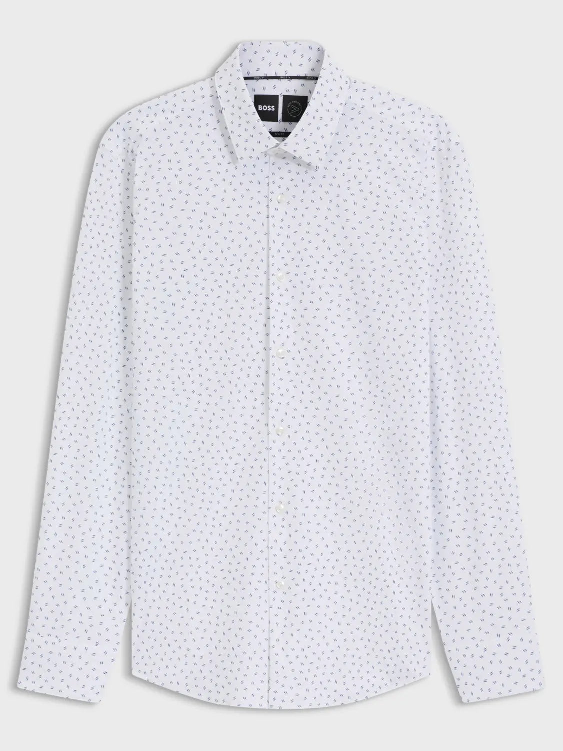 Chemise à motifs BOSS bleue