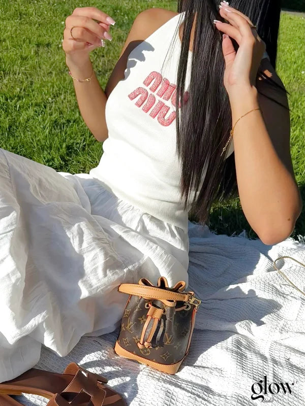 Debardeur miu miu Rose Blanc