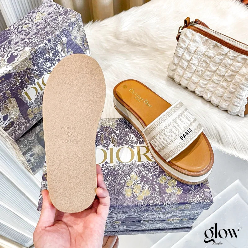 Dior - Dway Platform Slide Natural
