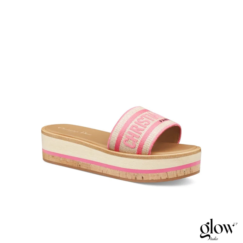 Dior - Dway Platform Slide Natural Rose