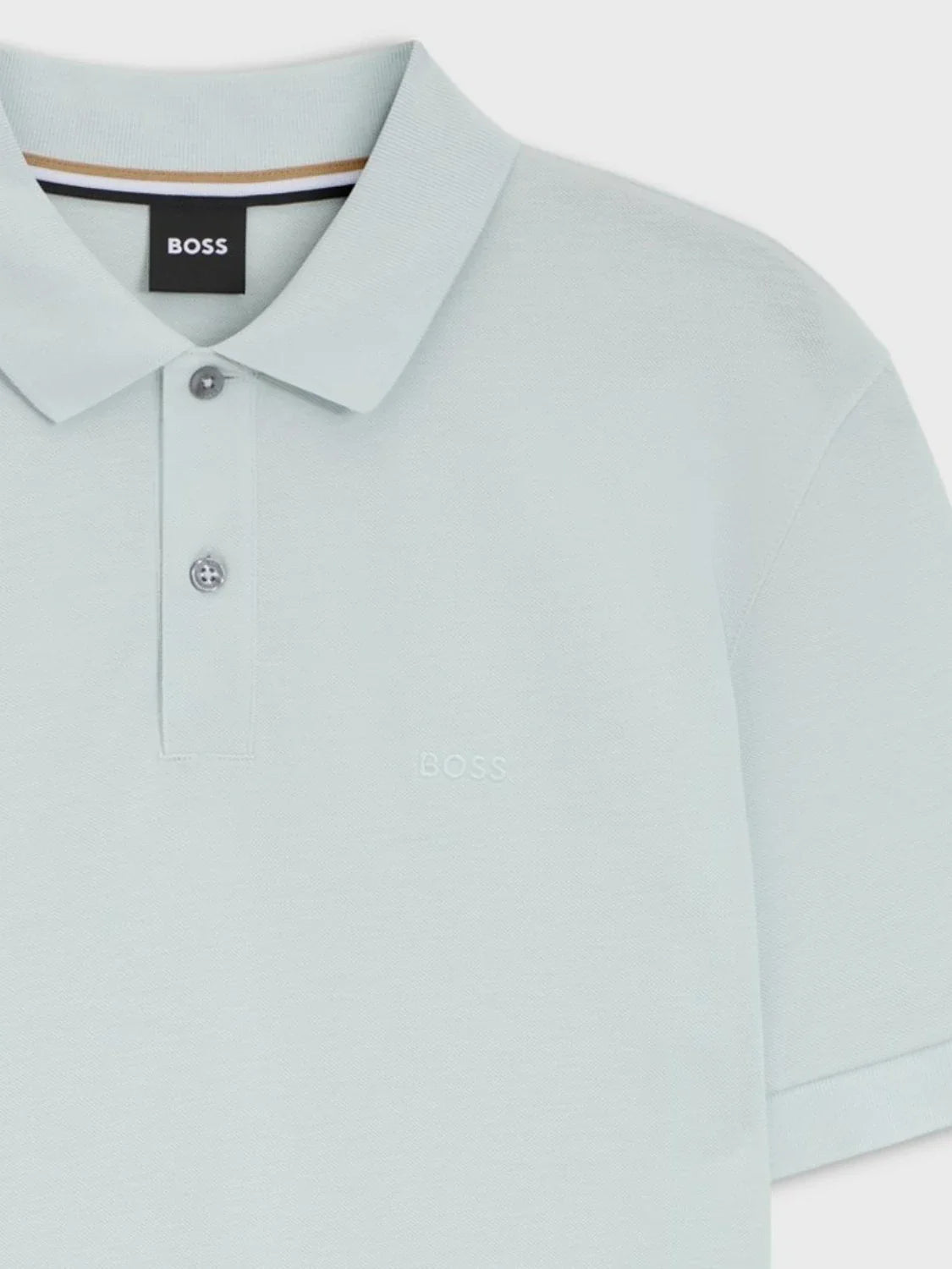 Polo BOSS bleu en coton