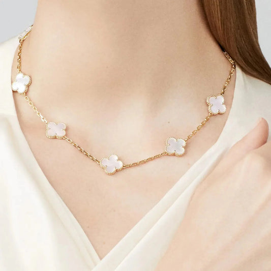 Van Cleef - Collier Vintage Alhambra , 10 motifs White