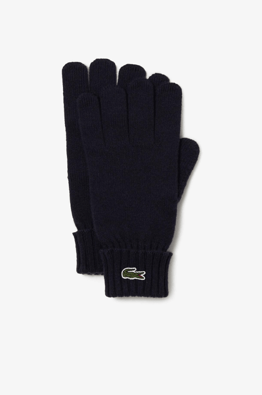 Gants unisexes Lacoste marine en laine