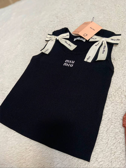 Miu Miu - Débardeur Noeuds Noir