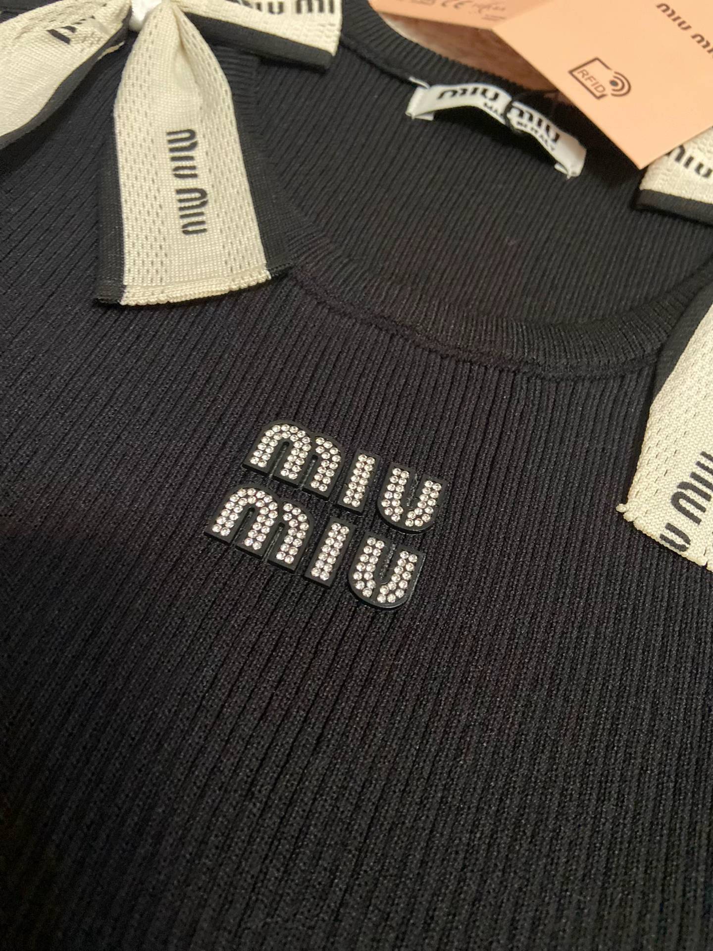 Miu Miu - Débardeur Noeuds Noir