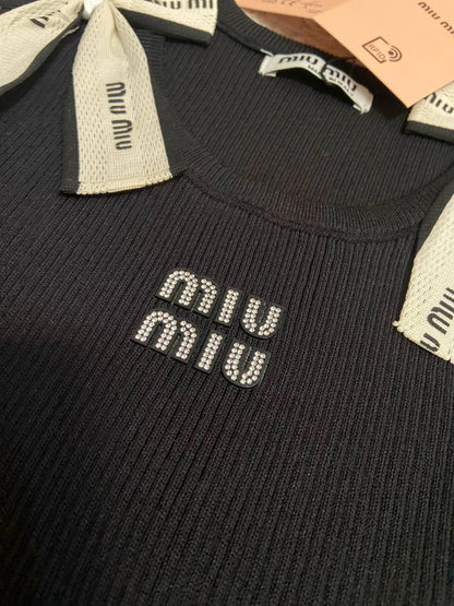 Miu Miu - Débardeur Noeuds Noir