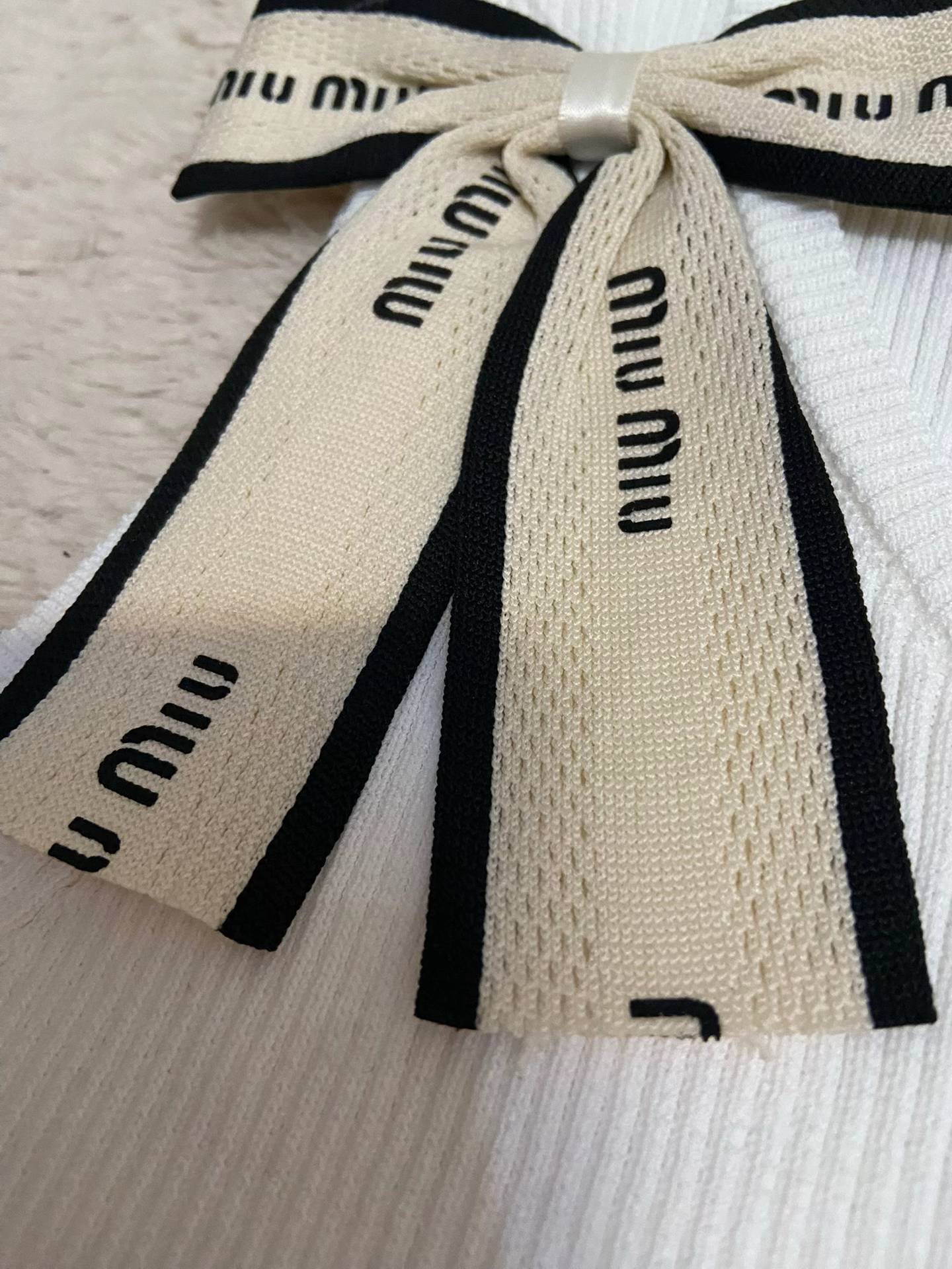 Miu Miu - Débardeur noeuds Blanc