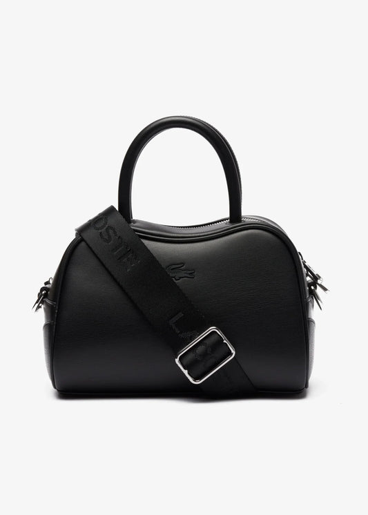 Petit sac à main Lacoste noir en cuir