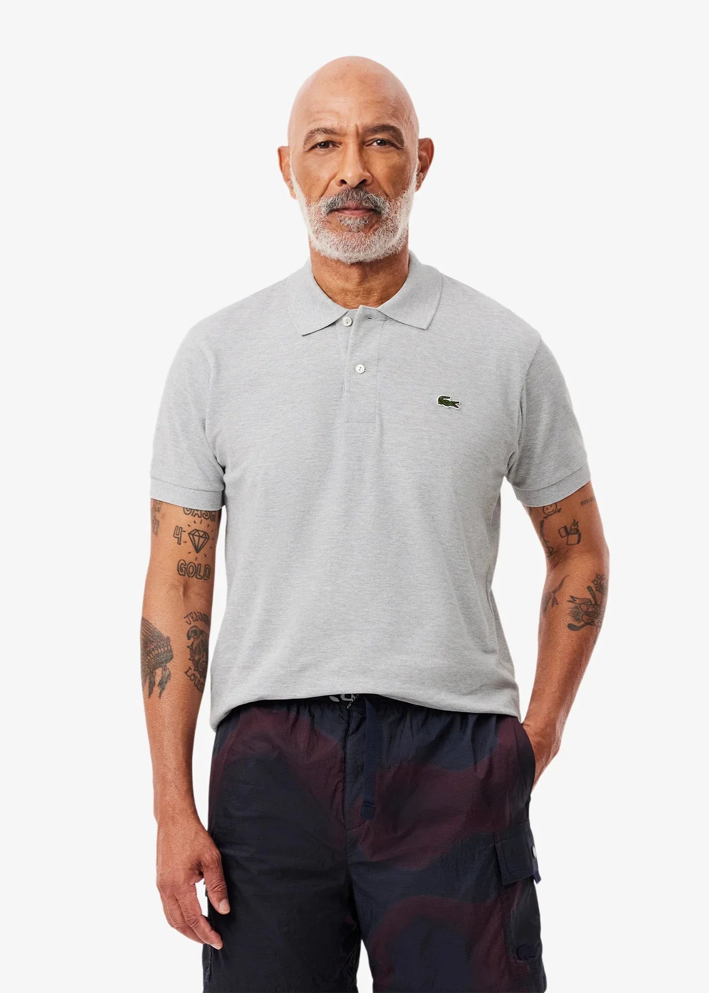 Polo Lacoste gris chiné