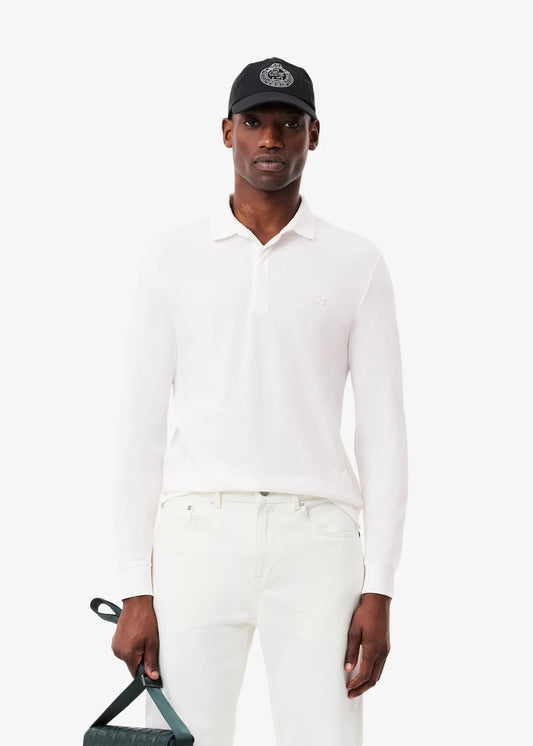 Polo Paris manches longues Lacoste blanc