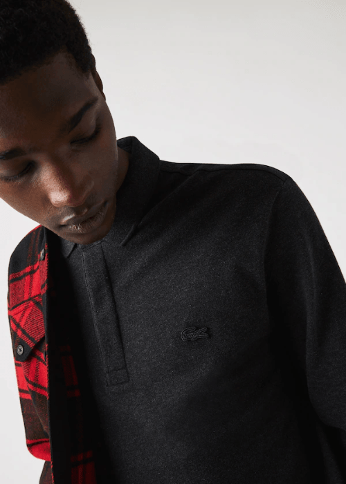 Polo Paris manches longues Lacoste gris