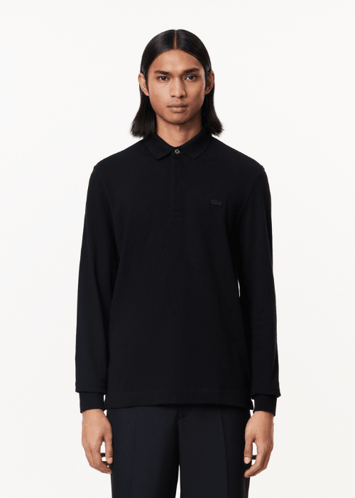 Polo Paris manches longues Lacoste noir