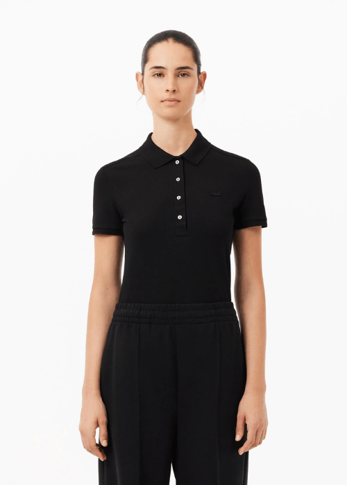 Polo femme Lacoste noir