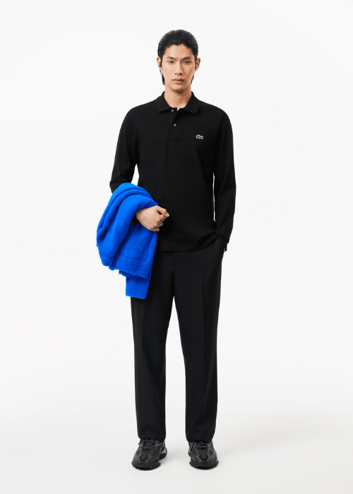 Polo manches longues Lacoste noir