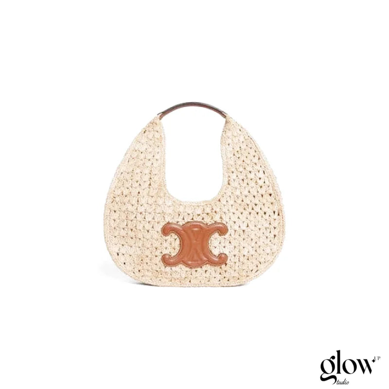 Céline - HOBO BAG IN Raffia and Calfskin