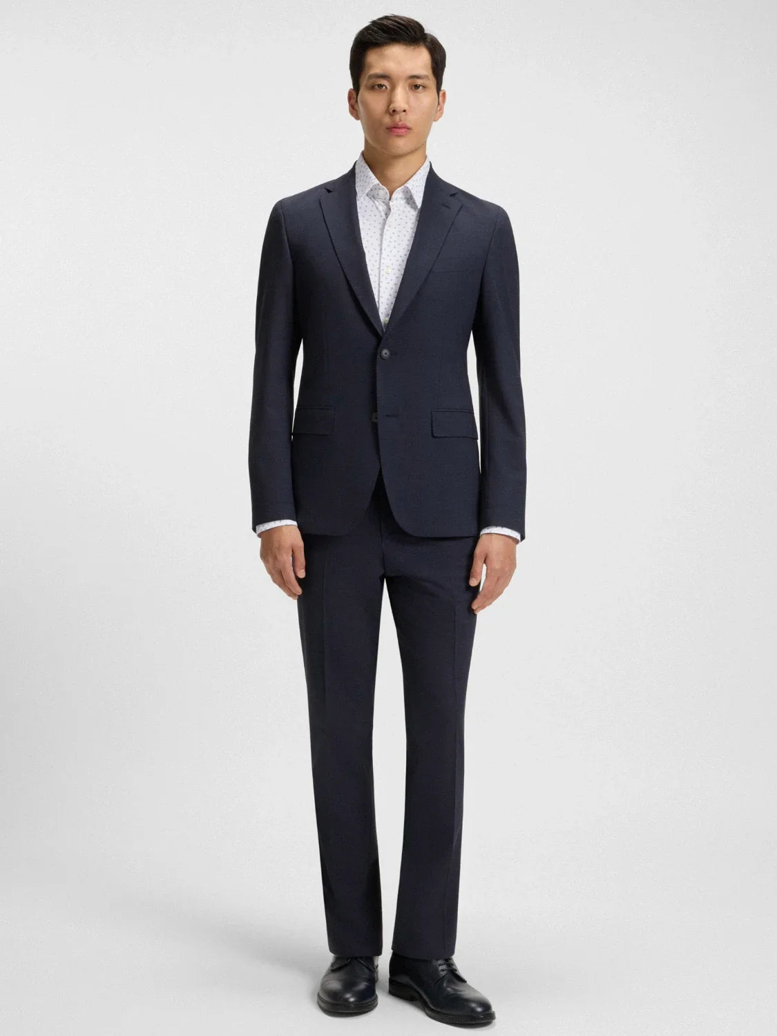 Chemise à motifs BOSS bleue