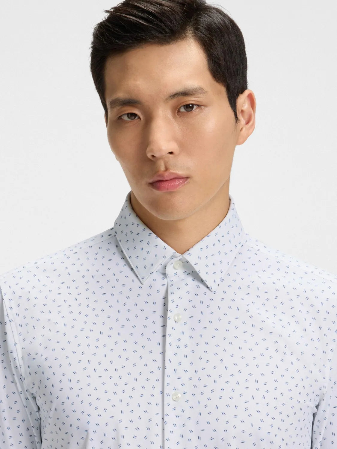 Chemise à motifs BOSS bleue