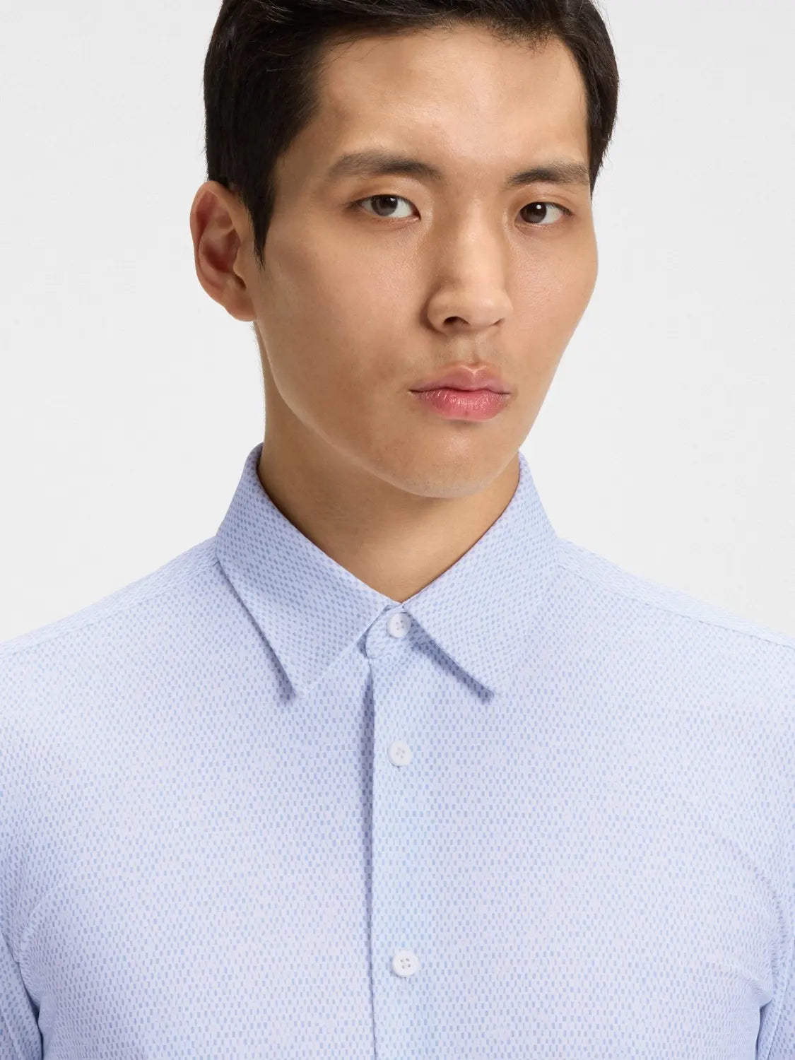 Chemise à motifs BOSS bleue