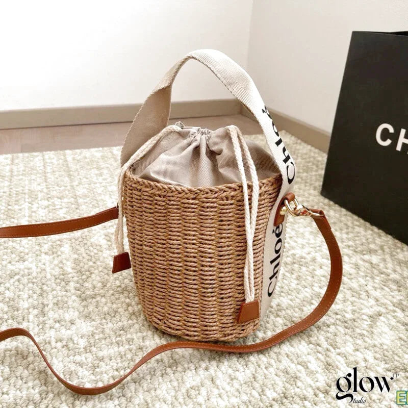 Chloé - Small Woody basket in natural fibers