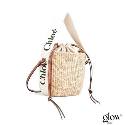 Chloé - Small Woody basket in natural fibers