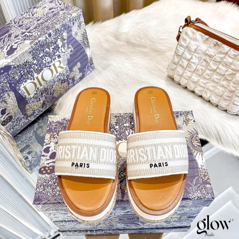 Dior - Dway Platform Slide Natural