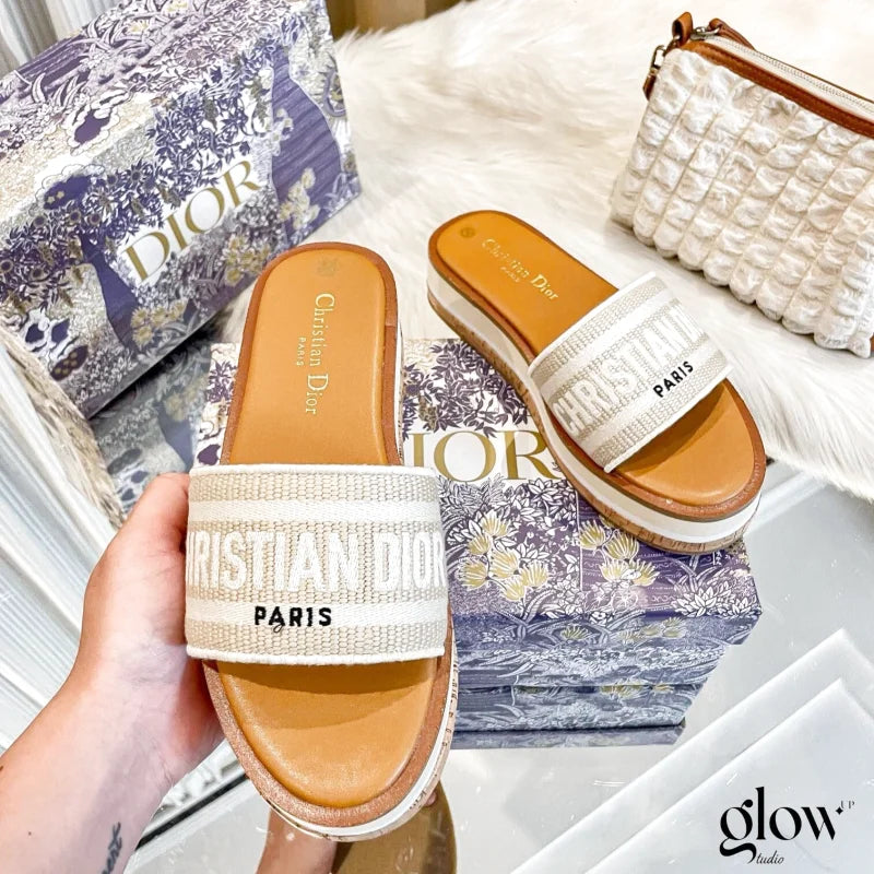 Dior - Dway Platform Slide Natural