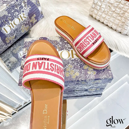 Dior - Dway Platform Slide Natural Rose