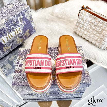 Dior - Dway Platform Slide Natural Rose