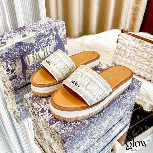 Dior - Dway Platform Slide Natural