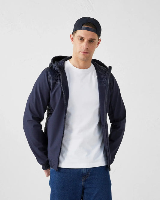 Doudoune bimatière JOTT Paco - Marine