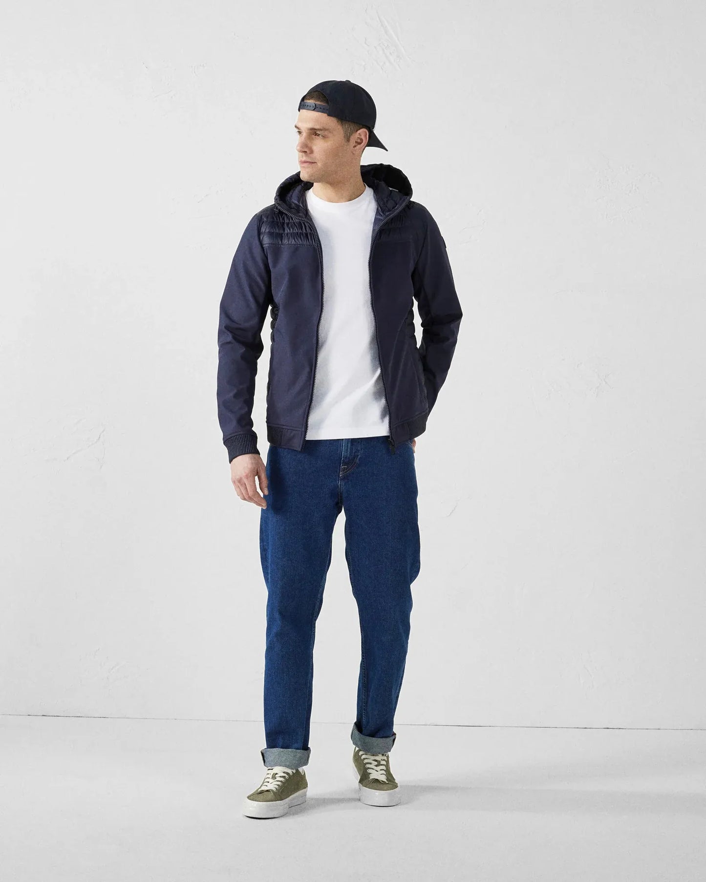 Doudoune bimatière JOTT Paco - Marine