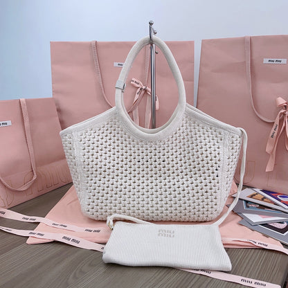 Miumiu - Crochet Tote Bag Blanc