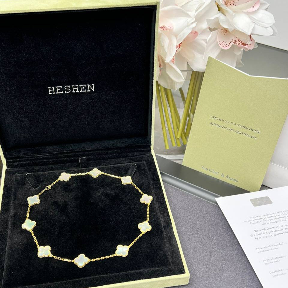 Van Cleef - Collier Vintage Alhambra , 10 motifs White