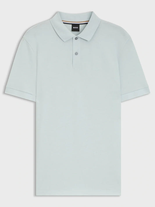 Polo BOSS bleu en coton