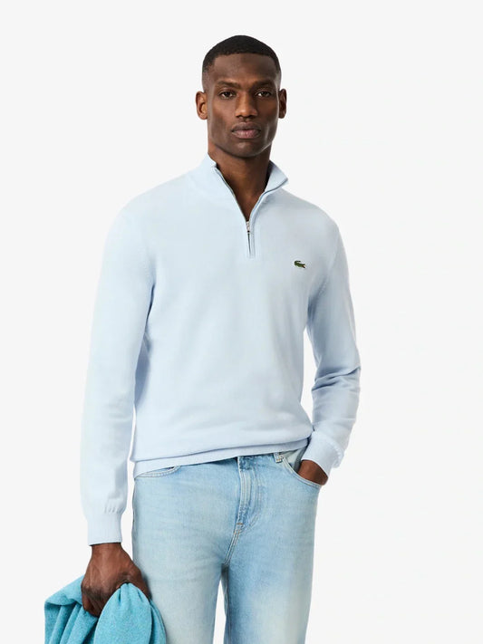 Pull camionneur Lacoste bleu en coton