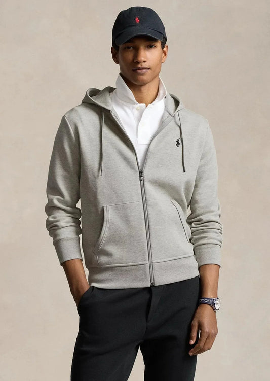Sweat zippé Ralph Lauren gris