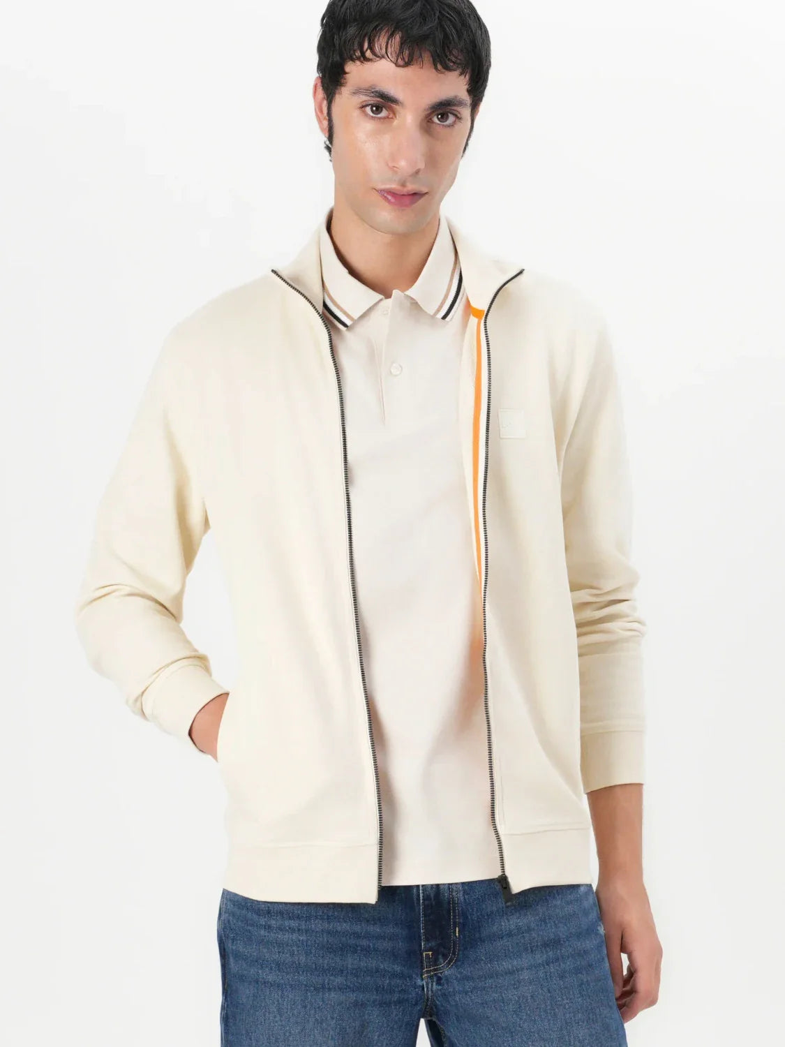 Sweat zippé BOSS jaune